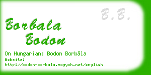borbala bodon business card